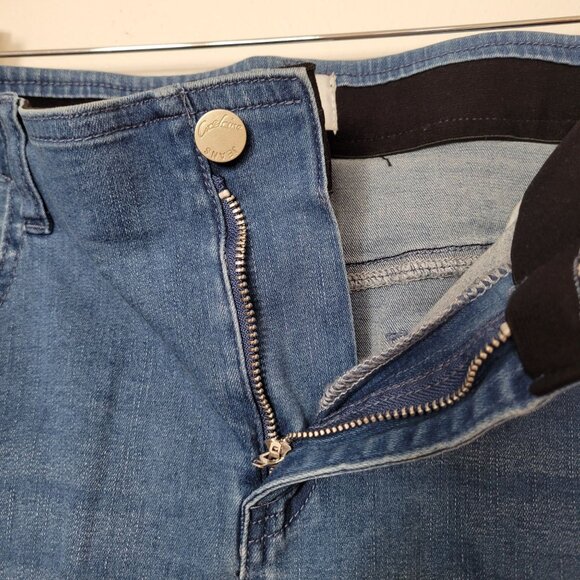 Czelrine Womens Blue Stretch Denim Pencil Skirt XXL With Button & Zip Closure - Picture 3 of 7